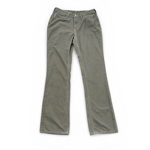 Carharrt Women size 8X36 Khaki Brown Straight Leg Canvas Work Casual Pants